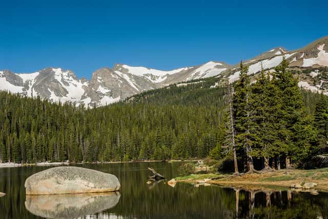 Brainard lake and the shoreline