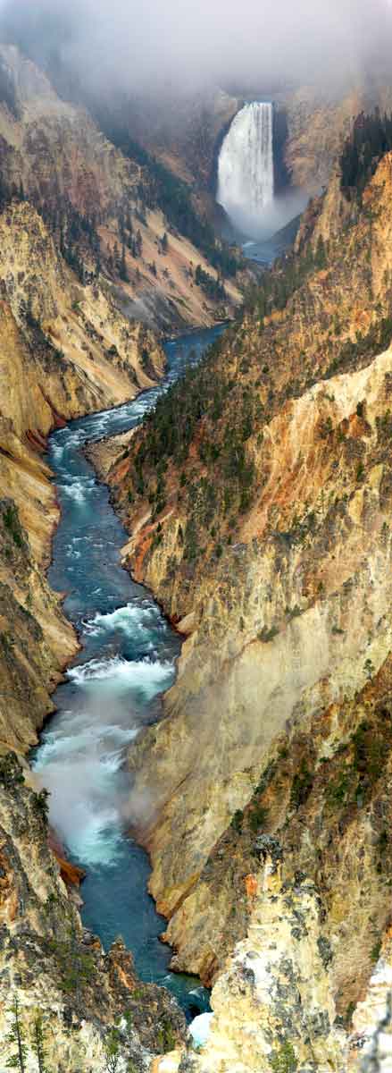 The Lower Yellowstone Falls In The Fall